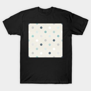 Modern Polka Dots in Blue T-Shirt